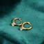 Bild von 1 Paar Vakuumbeschichtung Exquisit Stilvoll 18K Gold plattiert 316 Edelstahl Hoop Ohrringe Für Frauen 1.4cm Dia.