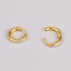 Image de 1 Paire Placage sous Vide Exquis Boucles d'Oreilles Créole Anneaux Élégant en 316 Acier Inoxydable Plaqué Or 18K Pour Femmes 15mm Dia.