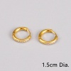 Immagine di 1 Paio Placcatura Sottovuoto Squisito Elegante Placcato Oro 18K 316 Acciaio inossidabile Orecchini Circolari Per Donne 15mm Dia.