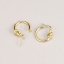 Immagine di 1 Paio Placcatura Sottovuoto Semplice & Casual Elegante Placcato Oro 18K 316L Acciaio inossidabile Nodo Orecchini Circolari Per Donne 24mm x 22mm