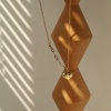 Imagen de Respetuoso del Medio Ambiente Elegante 18K Oro lleno 304 Acero Inoxidable Cable Cadena Cruz Corazón Empalme Collar con Colgante 42cm longitud, 1 Unidad