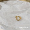 Bild von Umweltfreundlich Exquisit Stilvoll 14K Echtgold plattiert Messing & Kubisch Zirkonia Offen Verstellbar Ring Ring Für Frauen 17mm (US Größe 6,5), 1 Stück