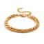 Immagine di 1 Pz Placcatura Sottovuoto Semplice & Casual Elegante 18K Vero Oro Placcato 304 Acciaio Inossidabile Catenella Catena Braccialetti Unisex 17cm Lunghezza