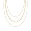 Picture of 1 Piece Vacuum Plating Stylish Simple 18K Real Gold Plated 304 Stainless Steel Link Cable Chain Multilayer Layered Necklace For Women 39cm - 50cm long