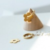 Bild von 1 Paar Vakuumbeschichtung Süß Stilvoll 18K Gold plattiert 316L Edelstahl Blumen Ohrring Für Frauen 3cm x 1.6cm