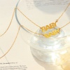 Bild von 1 Strang Vakuumbeschichtung Einfach und lässig Stilvoll 18K Echtgold plattiert 304 Edelstahl Gliederkette Kette Message " baby " Anhänger Halskette Für Frauen 40cm lang