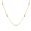 Picture of 1 Piece Vacuum Plating Stylish Simple 18K Real Gold Plated 304 Stainless Steel Link Cable Chain Rectangle Splicing Choker Necklace For Women 39cm(15 3/8") long