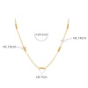 Picture of 1 Piece Vacuum Plating Stylish Simple 18K Real Gold Plated 304 Stainless Steel Link Cable Chain Rectangle Splicing Choker Necklace For Women 39cm(15 3/8") long
