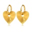 Image de 1 Paire Placage sous Vide Simple & Décontracté Boucles d'Oreilles Élégant en 304 Acier Inoxydable Cœur Motifs ligne Plaqué Or Véritable 18K Fête Pour Femmes 3.2cm x 2cm