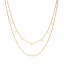 Immagine di 1 Pz Placcatura Sottovuoto Semplice & Casual Semplice 18K Vero Oro Placcato 304 Acciaio Inossidabile Cavo Catena Rombo Multistrato Collana Unisex Festa 40cm Lunghezza