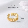 Bild von Umweltfreundlich Einfach und lässig Ins Stil 18K Gold plattiert Messing Offen Spitze Hohl Ring Für Frauen Muttertag 16mm（US Größe:5.25), 1 Stück