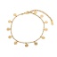 Picture of 1 Piece Vacuum Plating Exquisite Stylish 18K Real Gold Plated 304 Stainless Steel Ball Chain Tassel Round Anklet For Women 19cm(7 4/8") long