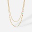 Picture of 1 Piece Vacuum Plating Simple & Casual Boho Chic Bohemia 18K Real Gold Plated 304 Stainless Steel & Stone Snake Chain Multilayer Layered Necklace For Women Party 38cm-45cm long