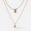 Immagine di 1 Pz Placcatura Sottovuoto Elegante Retrò Placcato Oro 18K Acciaio Inossidabile 304 & Perla Naturale Cavo Catena Sole Multistrato Collana Per Donne Festa 35cm Lunghezza