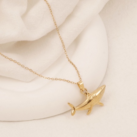Picture of Eco-friendly Vacuum Plating Simple & Casual Stylish 18K Real Gold Plated 304 Stainless Steel Link Cable Chain Round Rose Flower Pendant Necklace Unisex