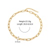 Picture of Eco-friendly Vacuum Plating Minimalist Stylish 18K Real Gold Plated 304 Stainless Steel Paperclip Chain Choker Necklace For Women Party 39cm(15 3/8") long, 1 Piece