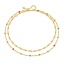 Immagine di 1 Pz Ecologico Elegante Etnico 18K Vero Oro Placcato Ottone + Zircone Cubico Catena Multistrato Collana Per Donne Festa 38cm Lunghezza