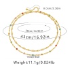 Picture of 1 Piece Eco-friendly Stylish Ethnic 18K Real Gold Plated Brass & Cubic Zirconia Link Chain Multilayer Layered Necklace For Women Party 38cm(15") long