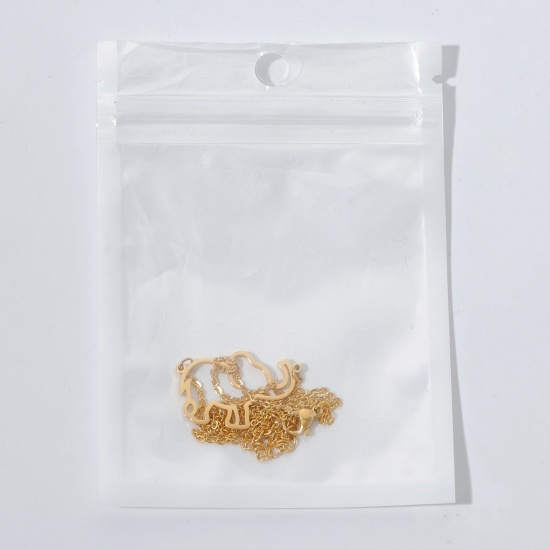 Bild von Großhandel Imitat Perle 304 Edelstahl Büroklammerkette Armband, 14K Vergoldet Vakuumbeschichtung, Frauen Elegant Barock Geschenk Schmuckbedarf, 16cm lang, 1 Strang