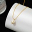 Image de 1 Pièce Collier à Pendentif Chaîne Maille Bille Romantique en Acier Inoxydable & Perle Placage sous Vide Vintage Plaqué Or 18K Irrégulier Pour Femmes 39cm long