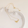 Bild von 1 Strang Vakuumbeschichtung Stilvoll Ozean Schmuck 18K Gold plattiert 304 Edelstahl Gliederkette Kette Wal Matt Anhänger Halskette Für Kinder 43cm lang