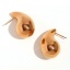 Picture of Eco-friendly Vacuum Plating Minimalist Stylish 18K Real Gold Plated 316L Stainless Steel Drop Pear Fruit Hollow Ear Post Stud Earrings For Women Party 3.1cm x 1.8cm, 1 Pair