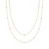 Picture of Eco-friendly Vacuum Plating Stylish Simple 18K Real Gold Plated 304 Stainless Steel Ball Chain Multilayer Layered Necklace Unisex 36cm-40cm long, 1 Piece