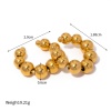 Immagine di 1 Paio Placcatura Sottovuoto Ecologica Elegante Stile Ins 18K Oro riempito 304 Acciaio Inossidabile Palla Orecchini a Clip Senza Piercing Per Donne Festa 2cm x 1.9cm