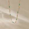 Bild von 1 Strang Umweltfreundlich Barock Elegant 18K Echtgold plattiert Messing Handgefertigte Gliederkette Barocke Imitat Perle Halskette Für Frauen Party 39cm lang