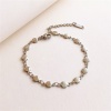 Picture of 1 Piece Eco-friendly Simple & Casual Ins Style Real Platinum Plated 304 Stainless Steel Handmade Link Chain Polygon Bracelets For Women 16cm(6.3") long