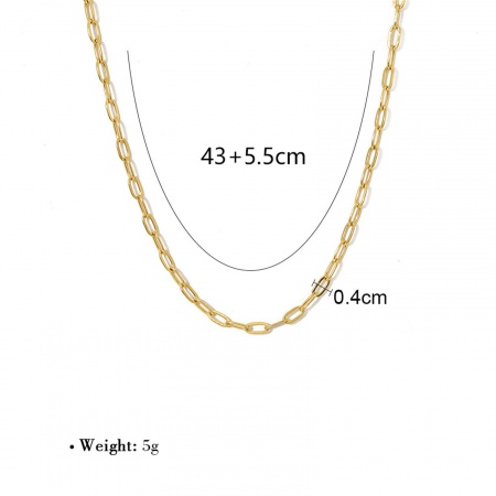 Picture of Eco-friendly Simple 18K Real Gold Plated 304 Stainless Steel Necklace
