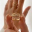 Picture of 1 Piece Stylish Simple 18K Real Gold Plated Brass Rings For Women 17.3mm(US Size 7)