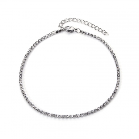 Bild von Großhandel 304 Edelstahl Kesselkette Kette Fußketten, Silberfarbe Umweltfreundlich, Frauen Stilvoll Elegant Geschenk Schmuckbedarf, 22cm lang, 1 Strang