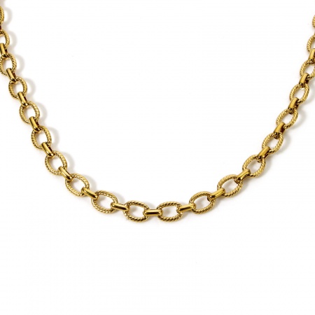 Picture of Eco-friendly Retro Multicolor 304 Stainless Steel Link Cable Chain Necklace For Women Party 40cm(15.7