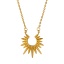 Image de 1 Pièce Collier à Pendentif Chaîne Maille Forçat Galaxie en 304 Acier Inoxydable Placage Sous Vide Écologique À la Mode Doré Soleil Pour Femmes Cadeau 47cm + 4.5cm long