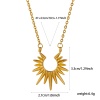 Picture of 1 Piece Eco-friendly Vacuum Plating Stylish Galaxy Gold Plated 304 Stainless Steel Link Cable Chain Sun Pendant Charm Necklace For Women Gift 47cm(18.5") + 4.5cm(1.8") long