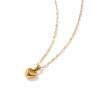 Imagen de 1 Unidad Dulce & Lindo día de San Valentín Chapado en Oro de 18K 304 Acero Inoxidable Cadena de Labios Corazón Collar con Colgante Para Mujeres 45cm + 5cm longitud