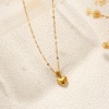 Imagen de 1 Unidad Dulce & Lindo día de San Valentín Chapado en Oro de 18K 304 Acero Inoxidable Cadena de Labios Corazón Collar con Colgante Para Mujeres 45cm + 5cm longitud
