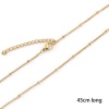 Picture of 1 Piece Eco-friendly PVD Vacuum Plating Dainty 18K Real Gold Plated 304 Stainless Steel Beaded Chain Necklace For Women Gift 45cm(17.7") long, Chain Size: 1.5mm