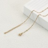 Picture of 1 Piece Eco-friendly PVD Vacuum Plating Dainty 18K Real Gold Plated 304 Stainless Steel Beaded Chain Necklace For Women Gift 45cm(17.7") long, Chain Size: 1.5mm