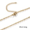 Picture of 1 Piece Eco-friendly PVD Vacuum Plating Minimalist 18K Real Gold Plated 304 Stainless Steel Link Cable Chain Necklace Unisex 45cm(17.7") + 5cm(2") long, Chain Size: 2.5mm