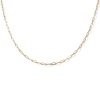 Picture of 1 Piece Eco-friendly PVD Vacuum Plating Minimalist 18K Real Gold Plated 304 Stainless Steel Paperclip Link Chain Necklace Unisex 42cm(16.5") + 5cm(2") long, Chain Size: 3mm