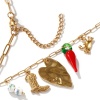 Picture of 1 Piece Eco-friendly Vacuum Plating Exquisite Cute 18K Real Gold Plated 304 Stainless Steel & Lampwork Glass Paperclip Link Chain Pendant Charm Necklace For Women Gift 42cm(16.5") + 5cm(2") long