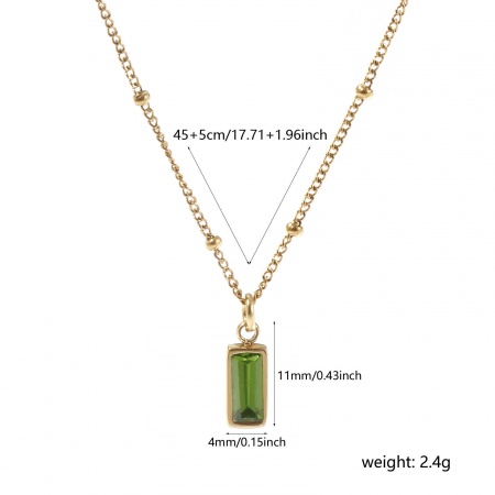 Picture of Wholesale Pendant Charm Necklace, 18K Real Gold Plated 304 Stainless Steel Curb Link Chain, Women's Eco-friendly PVD Vacuum Plating Waterproof Anti-Tarnish Hypoallergenic Minimalist Gift Jewelry For Retailer, 45cm(17.7") + 5cm(2") long, 1 Piece