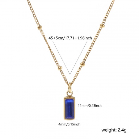 Picture of Wholesale Pendant Charm Necklace, 18K Real Gold Plated 304 Stainless Steel Curb Link Chain, Women's Eco-friendly PVD Vacuum Plating Waterproof Anti-Tarnish Hypoallergenic Minimalist Gift Jewelry For Retailer, 45cm(17.7") + 5cm(2") long, 1 Piece