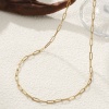 Picture of 1 Piece Eco-friendly PVD Vacuum Plating Minimalist 18K Gold Plated 304 Stainless Steel Paperclip Link Chain Necklace Unisex 60cm(23.6") long, Chain Size: 3mm