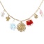 Immagine di 1 Pz Placcatura Sottovuoto Ecologica Dolce & Carino Elegante 18K Vero Oro Placcato Multicolore Acciaio Inossidabile 304 & Perla Naturale Catena a Cavo Sole Animali Marini Collana con Ciondolo Per Donne Regalo 42cm + 5cm Lunghezza