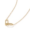 Picture of 1 Piece Eco-friendly PVD Vacuum Plating Stylish Simple 18K Real Gold Plated 304 Stainless Steel Link Cable Chain Oval Hollow Pendant Charm Necklace Unisex Gift 42cm(16.5") + 8cm(3.1") long