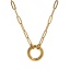 Picture of 1 Piece 18K Real Gold Plated Paperclip Link Chain Necklace, 304 Stainless Steel 45cm(17.7"), Chain Size: 3mm, For Women, With Spring Ring Clasp, Minimalist Gift, Eco-friendly PVD Vacuum Plating