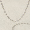 Bild von 1 Strang 18K Echtgold plattiert Kugelkette Kette Perlenkette, 304 Edelstahl 45cm, Kettengröße: 6mm, Für Frauen, Weiß Acryl Imitat Perle, Stilvoll Geschenk, Umweltfreundliche PVD-Vakuumbeschichtung